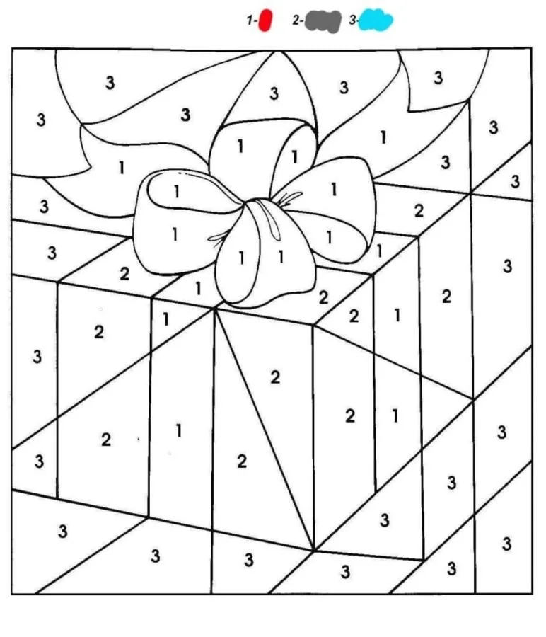 Navidad Por Numeros Para Colorear 4