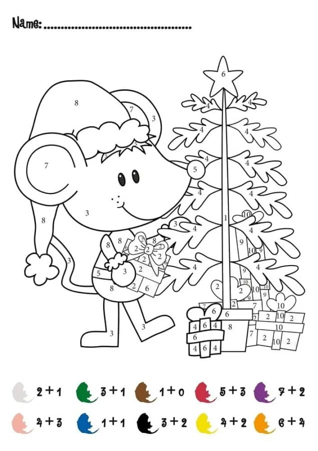 Navidad Por Numeros Para Colorear 43