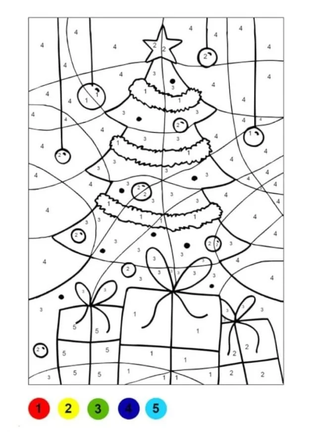 Navidad Por Numeros Para Colorear 5