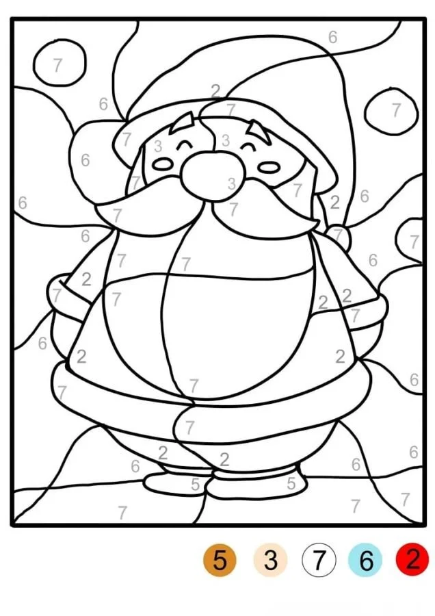 Navidad Por Numeros Para Colorear 7