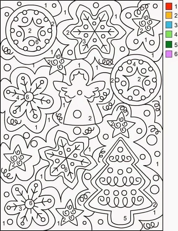 Navidad Por Numeros Para Colorear 76