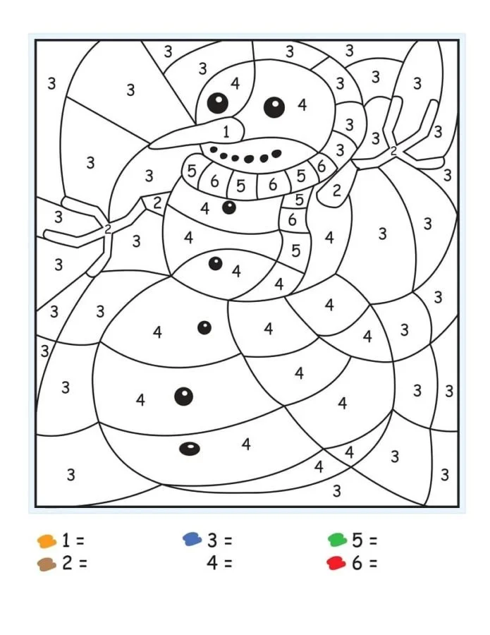 Navidad Por Numeros Para Colorear 9