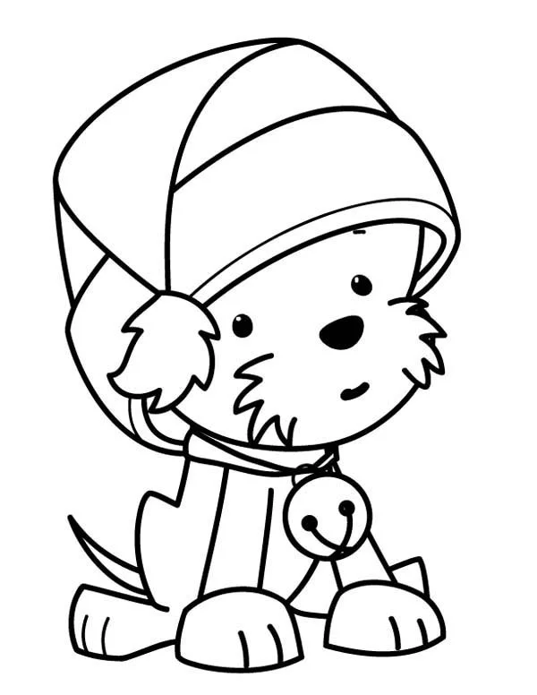 Christmas Dogs Coloring Pages 16