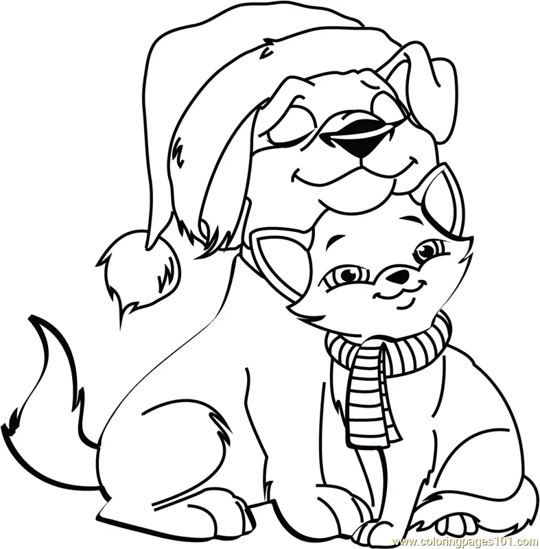 Christmas Dogs Coloring Pages 24