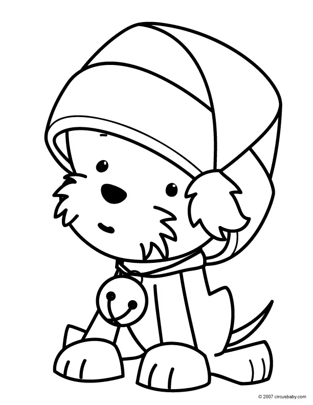 Christmas Dogs Coloring Pages 30
