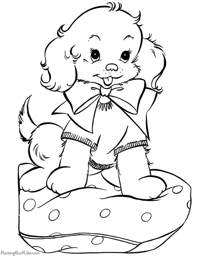 Christmas Dogs Coloring Pages 5