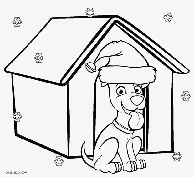 Christmas Dogs Coloring Pages 6