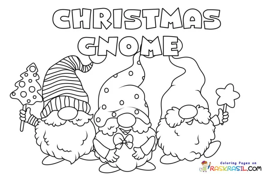 Weihnachtszwerg Ausmalbilder 1