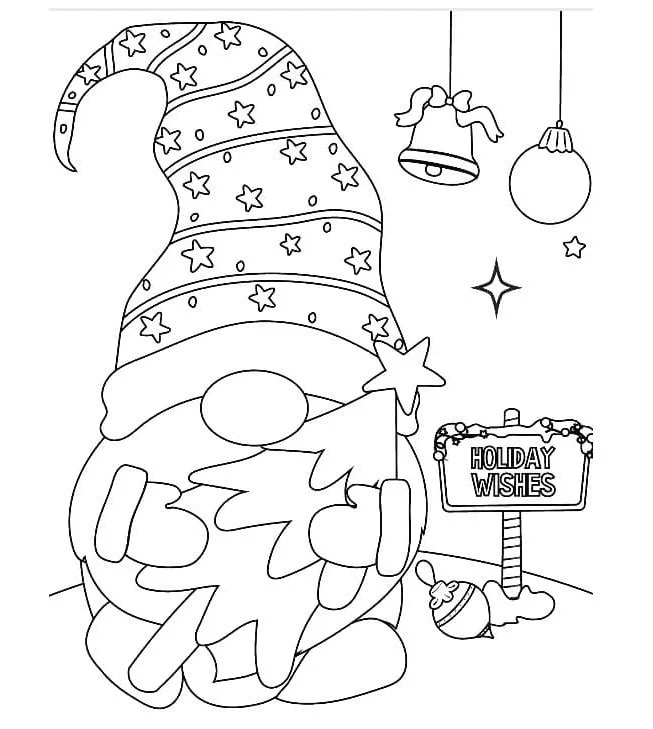 Weihnachtszwerg Ausmalbilder 13