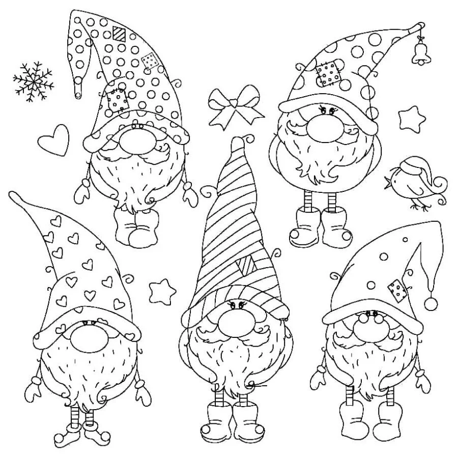 Weihnachtszwerg Ausmalbilder 16