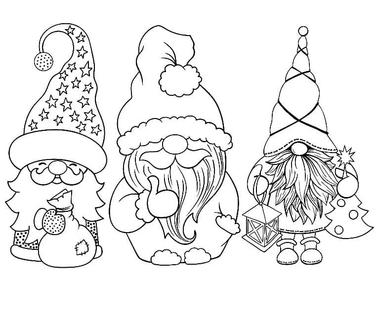 Weihnachtszwerg Ausmalbilder 17