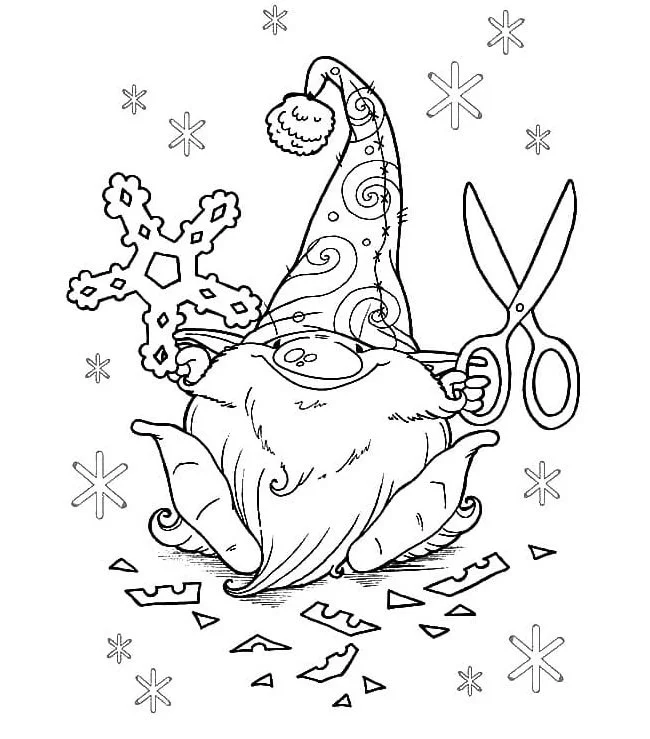Weihnachtszwerg Ausmalbilder 19