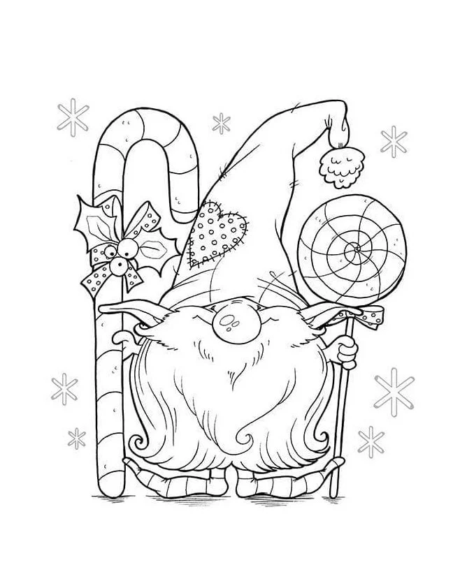 Weihnachtszwerg Ausmalbilder 21