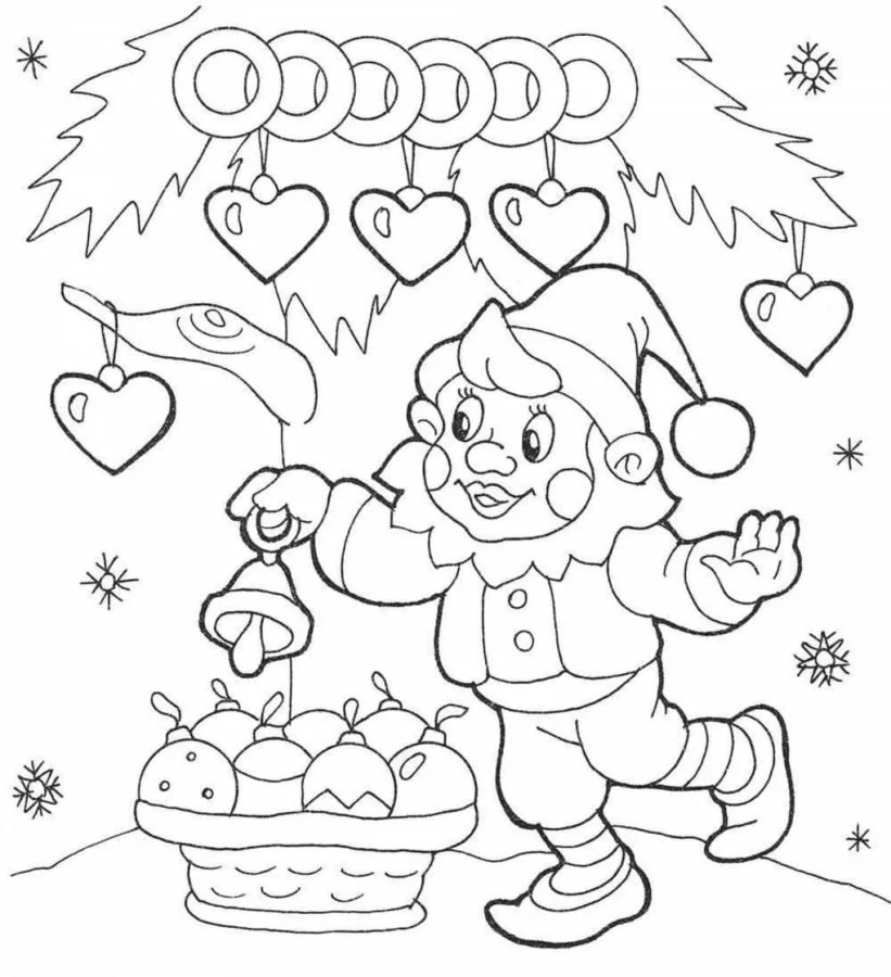 Weihnachtszwerg Ausmalbilder 22