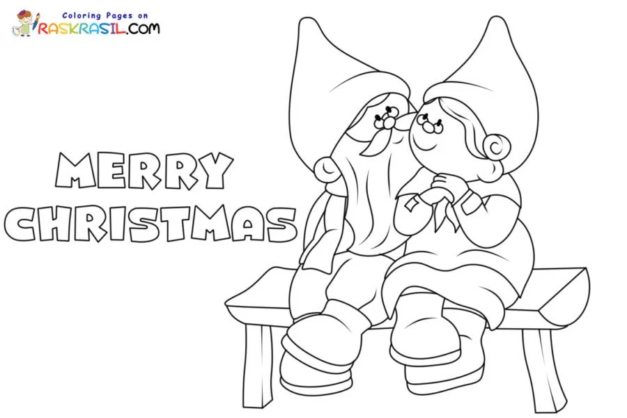 Weihnachtszwerg Ausmalbilder 27