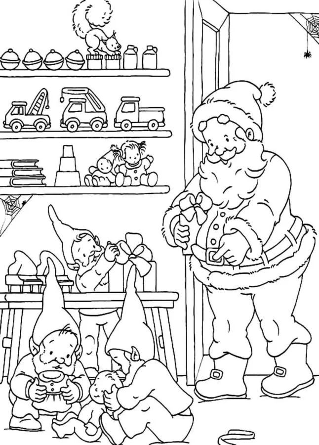 Weihnachtszwerg Ausmalbilder 30
