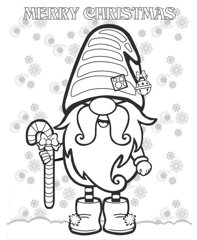 Weihnachtszwerg Ausmalbilder 34
