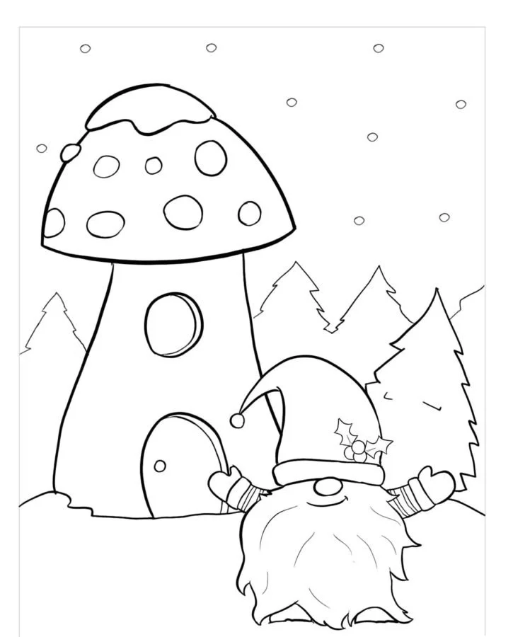 Weihnachtszwerg Ausmalbilder 39
