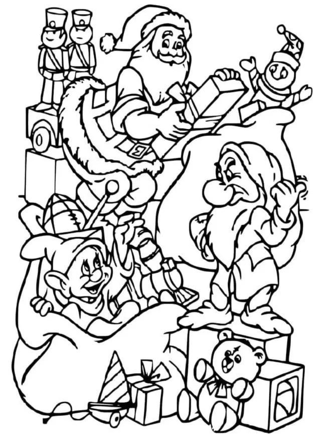 Weihnachtszwerg Ausmalbilder 40