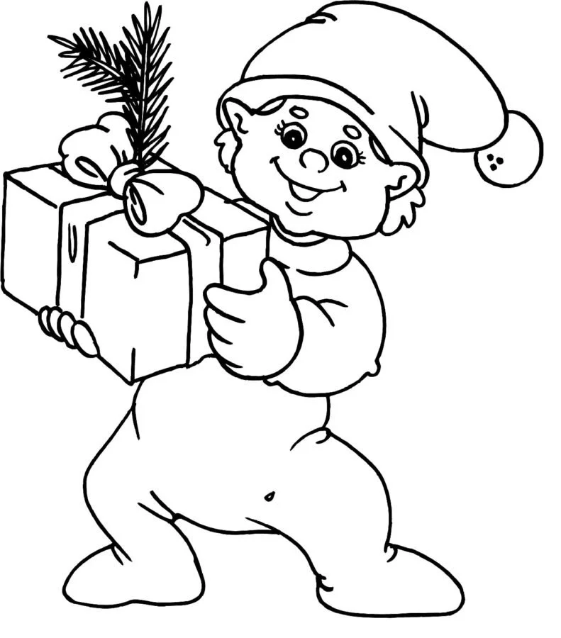 Weihnachtszwerg Ausmalbilder 42