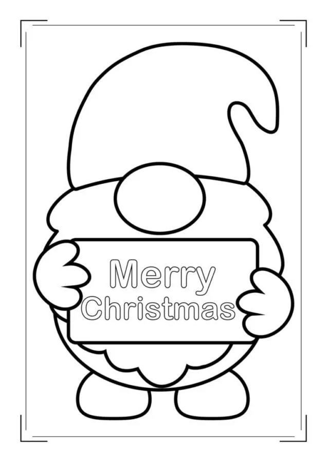 Weihnachtszwerg Ausmalbilder 45