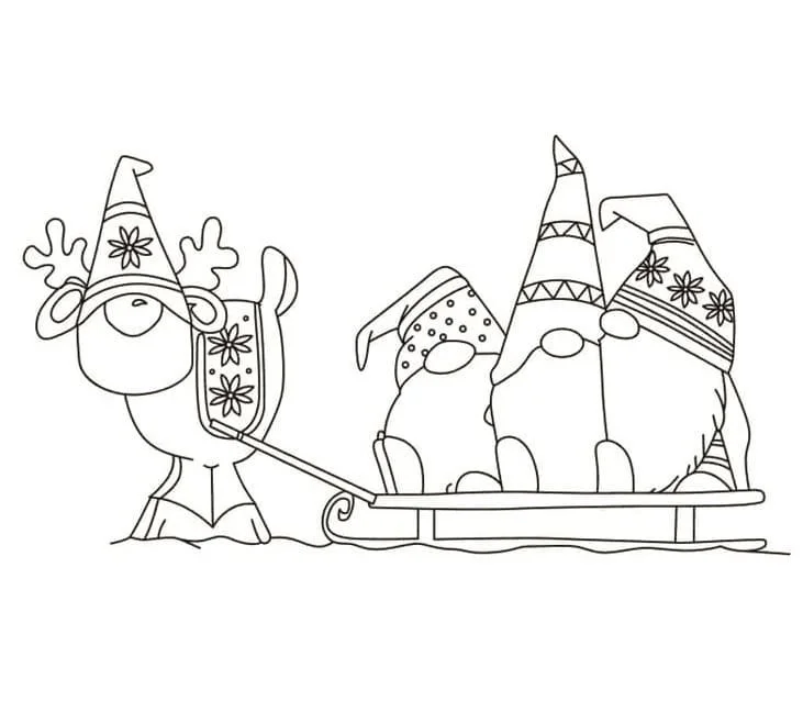 Weihnachtszwerg Ausmalbilder 48