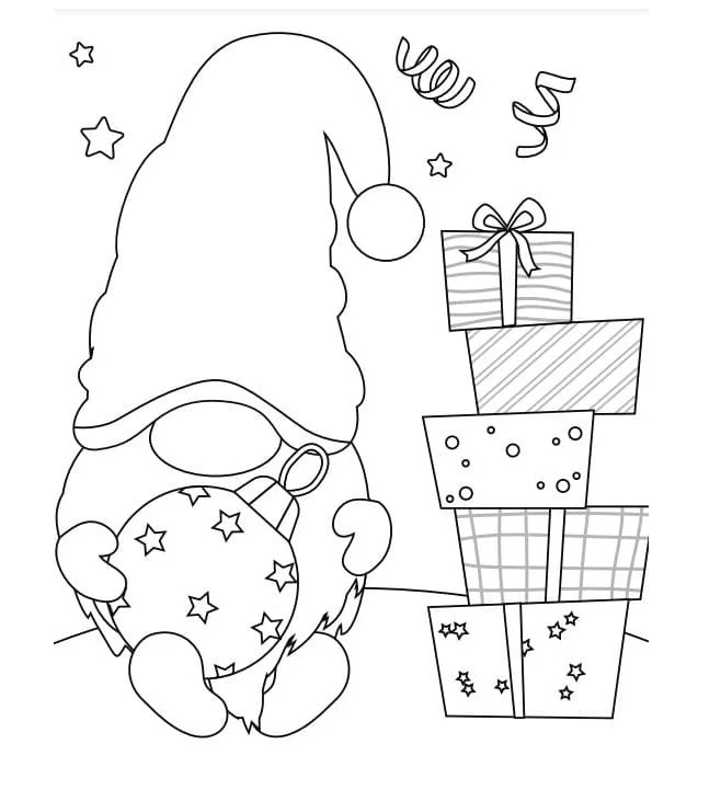 Weihnachtszwerg Ausmalbilder 6