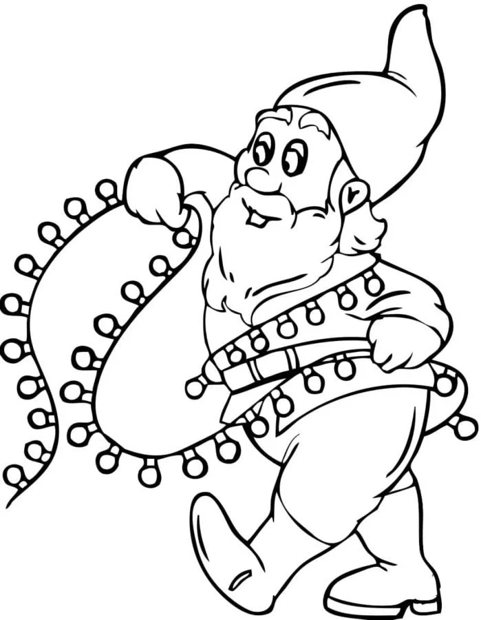 Weihnachtszwerg Ausmalbilder 7