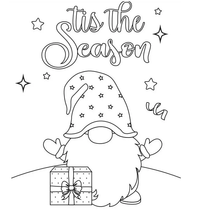 Weihnachtszwerg Ausmalbilder 9