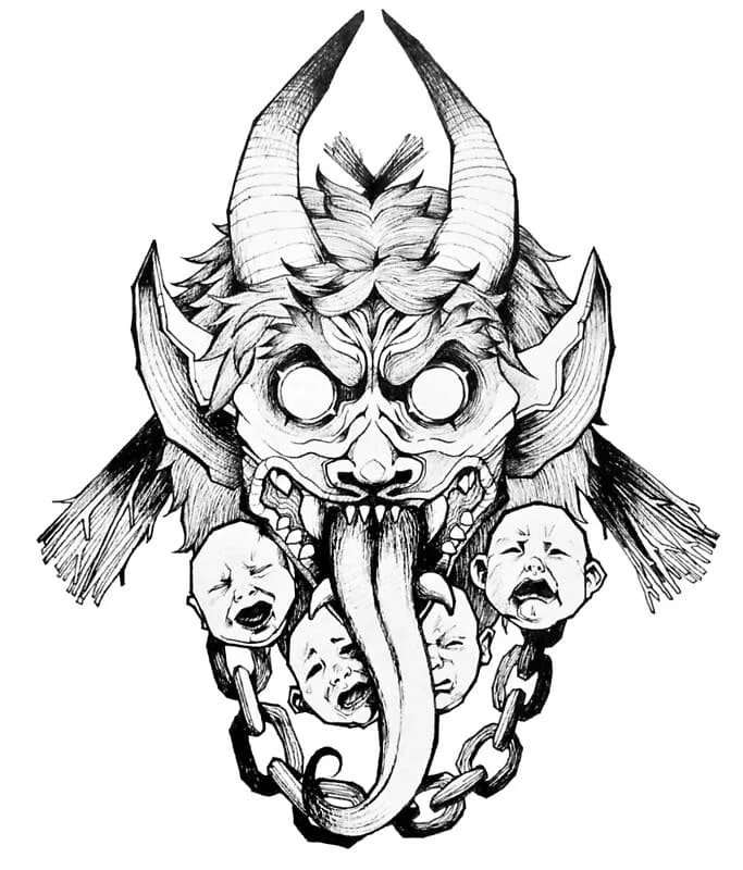 Desenhos de Krampus de Natal Para Colorir 14