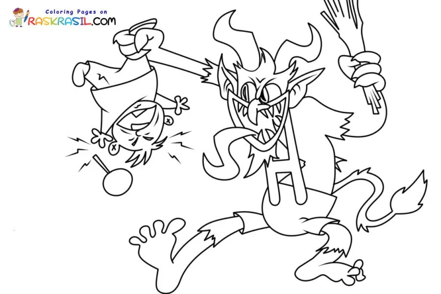 Desenhos de Krampus de Natal Para Colorir 17
