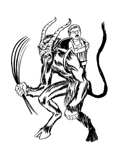 Desenhos de Krampus de Natal Para Colorir 22