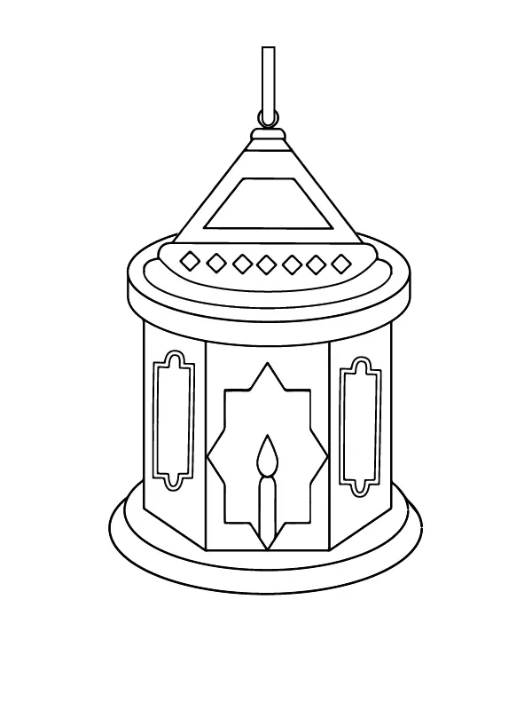 Desenhos de Lanternas de Natal Para Colorir 14