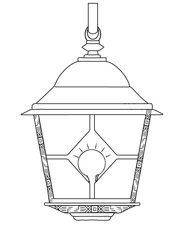 Desenhos de Lanternas de Natal Para Colorir 15