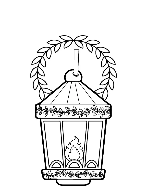 Desenhos de Lanternas de Natal Para Colorir 5