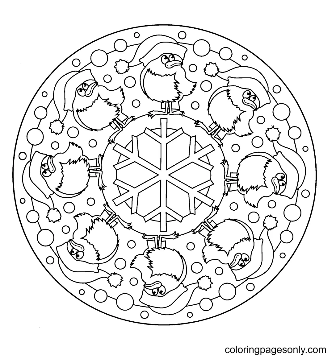 Mandalas Navidad Para Colorear 24