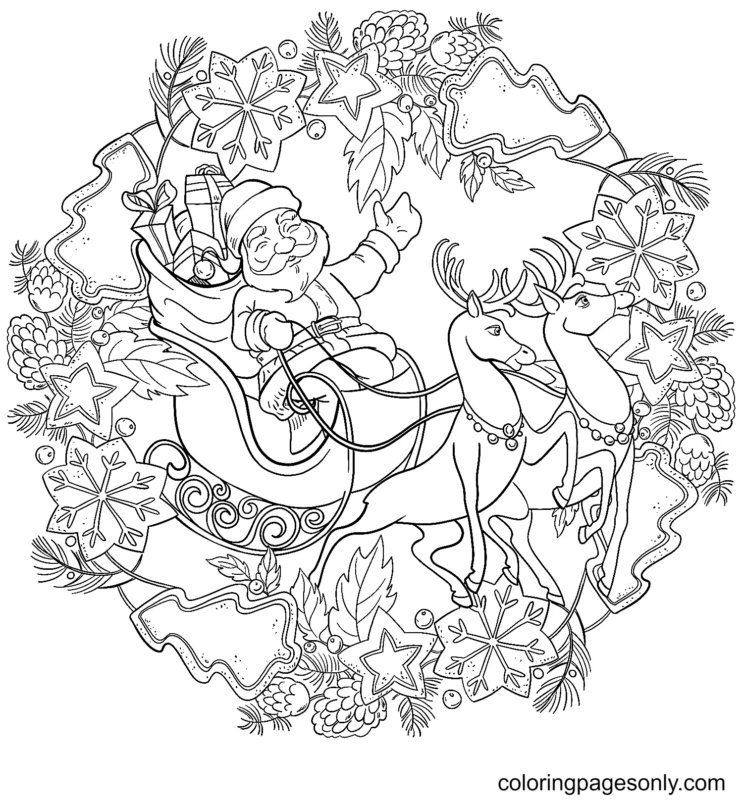 Mandalas Navidad Para Colorear 26
