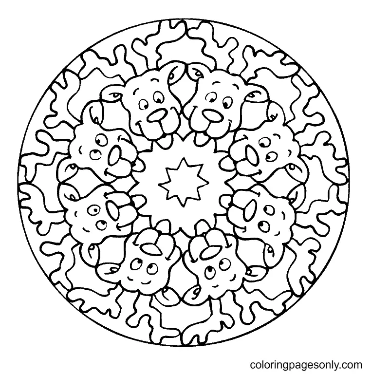 Mandalas Navidad Para Colorear 27
