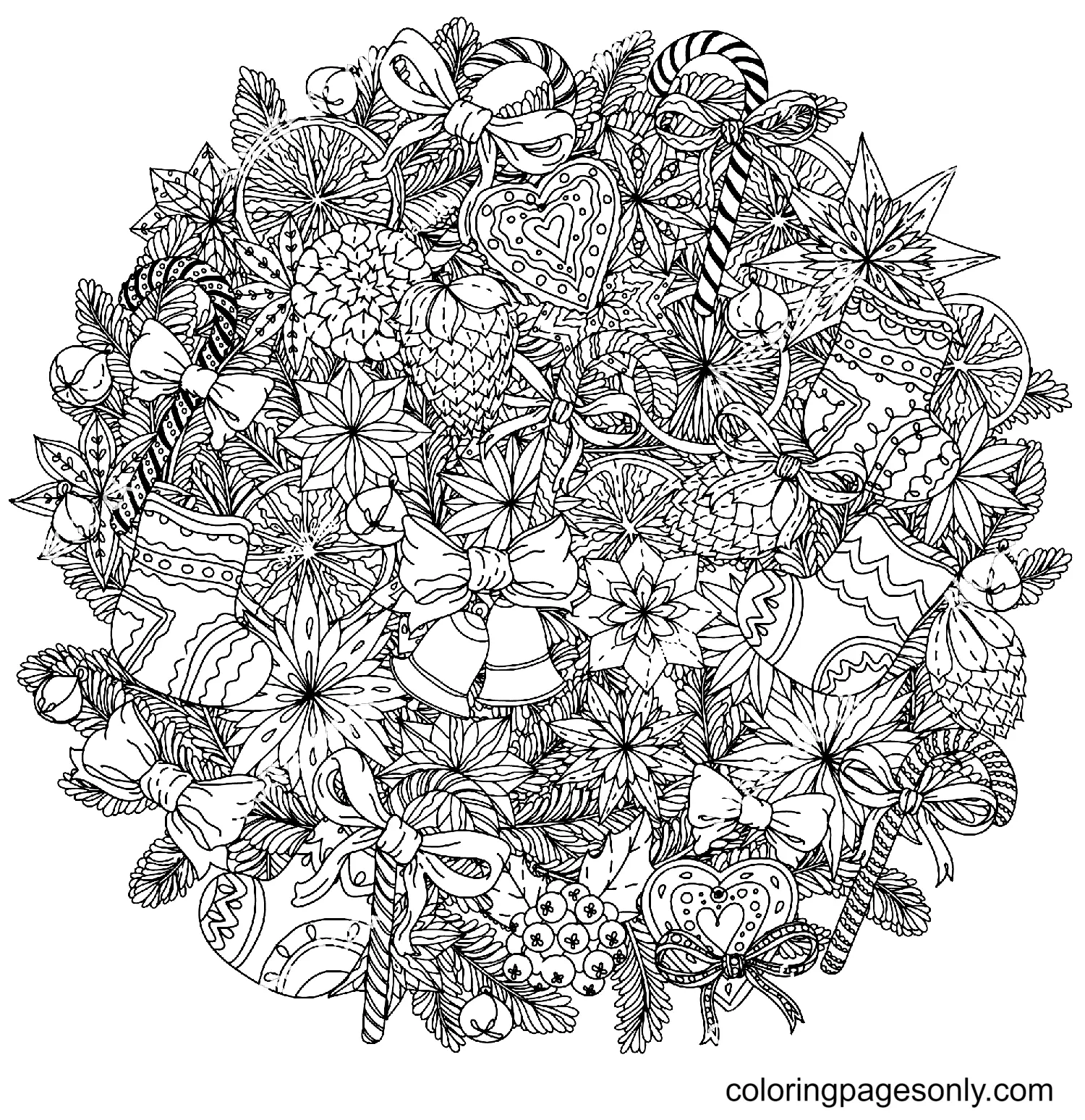 Mandalas Navidad Para Colorear 30