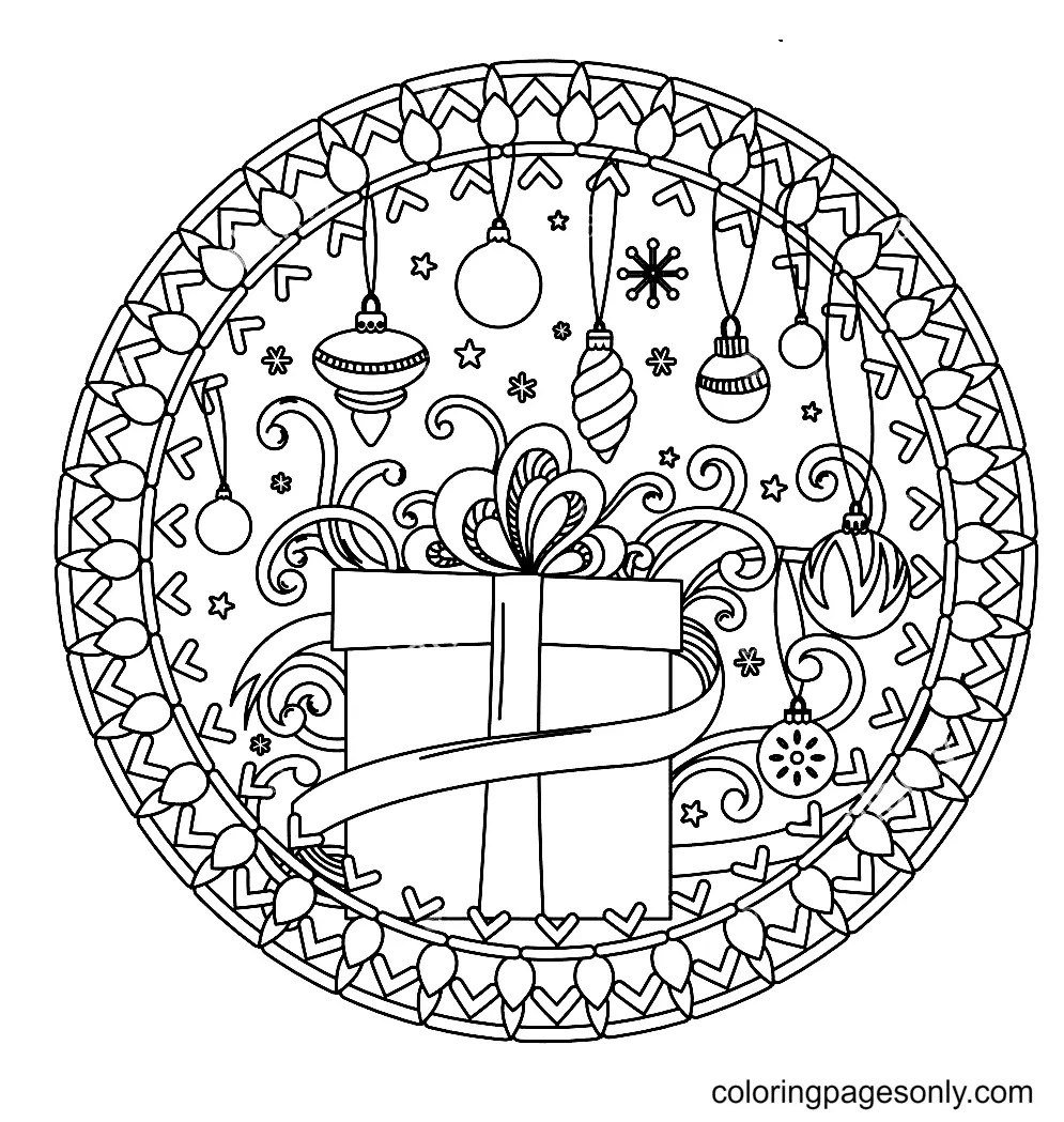Mandalas Navidad Para Colorear 32