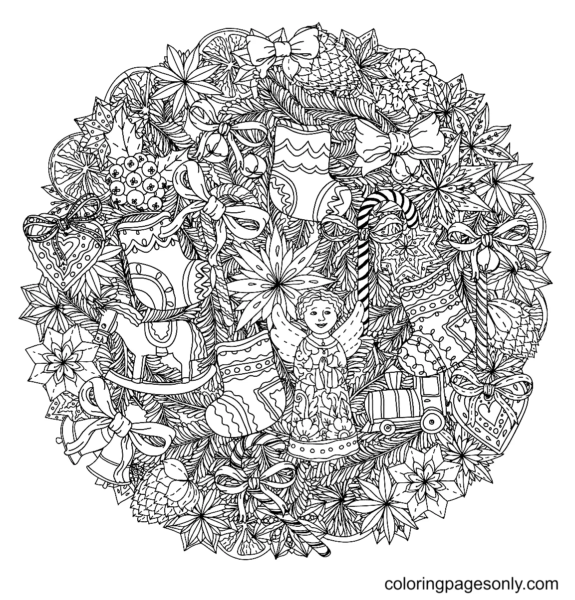 Mandalas Navidad Para Colorear 34