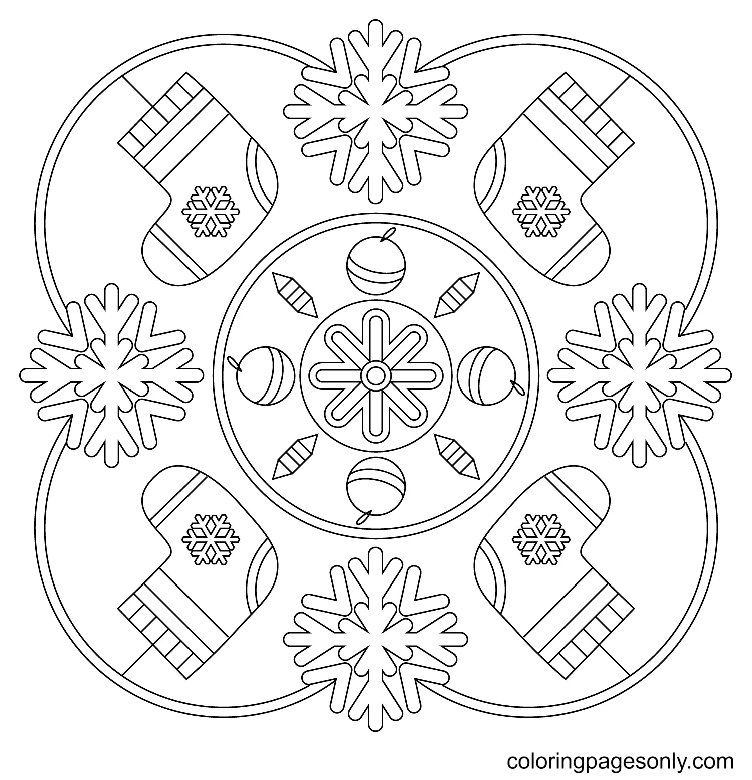 Mandalas Navidad Para Colorear 41