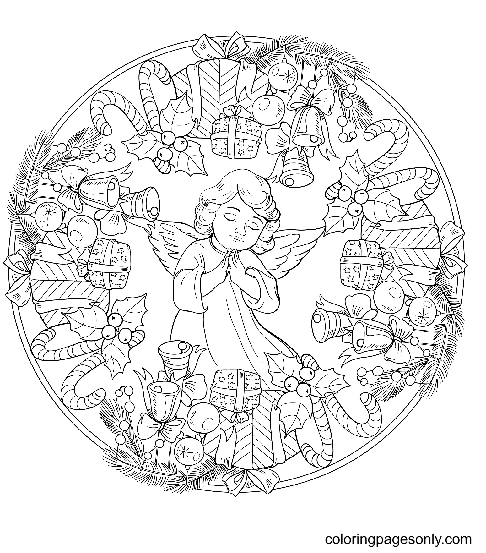 Mandalas Navidad Para Colorear 42
