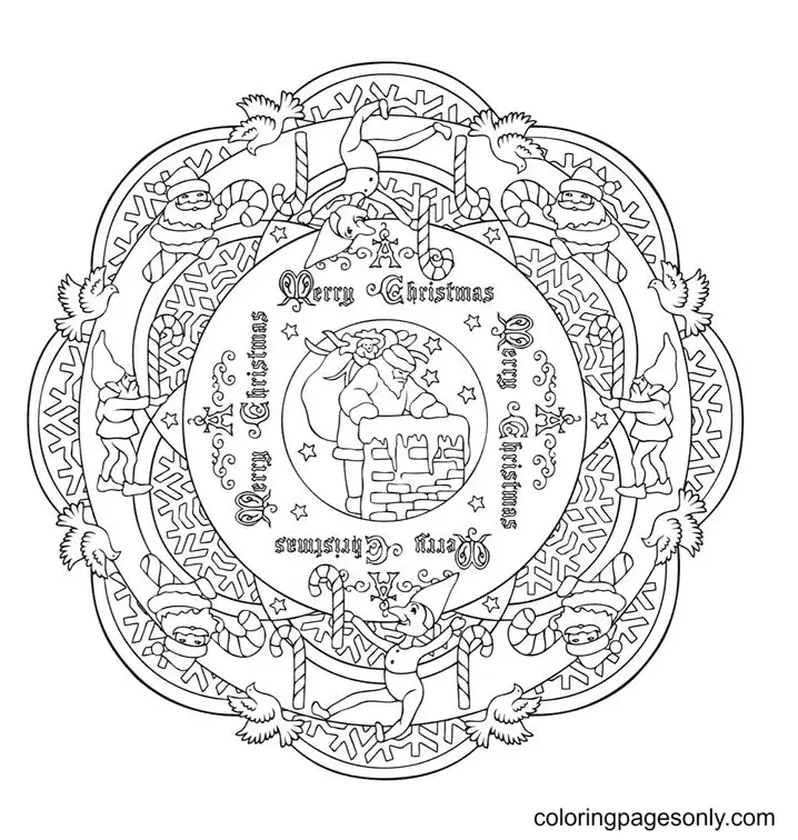 Mandalas Navidad Para Colorear 46