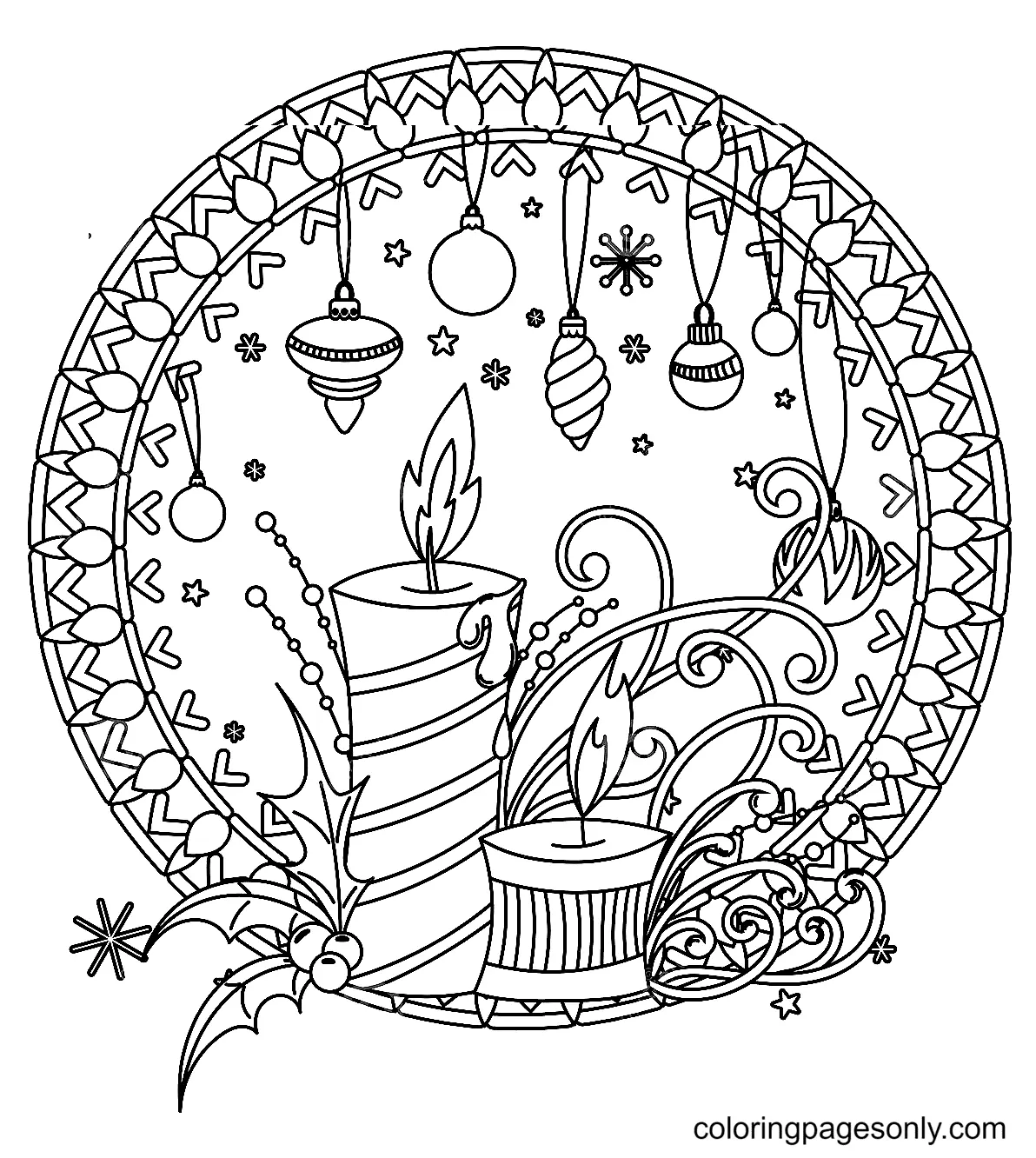 Mandalas Navidad Para Colorear 7