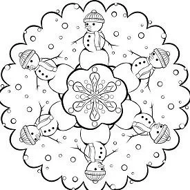 Mandalas Navidad Para Colorear 8
