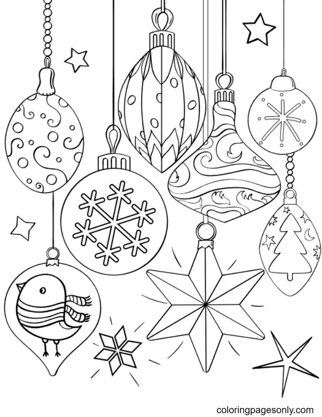 Weihnachtsornamente Ausmalbilder 37