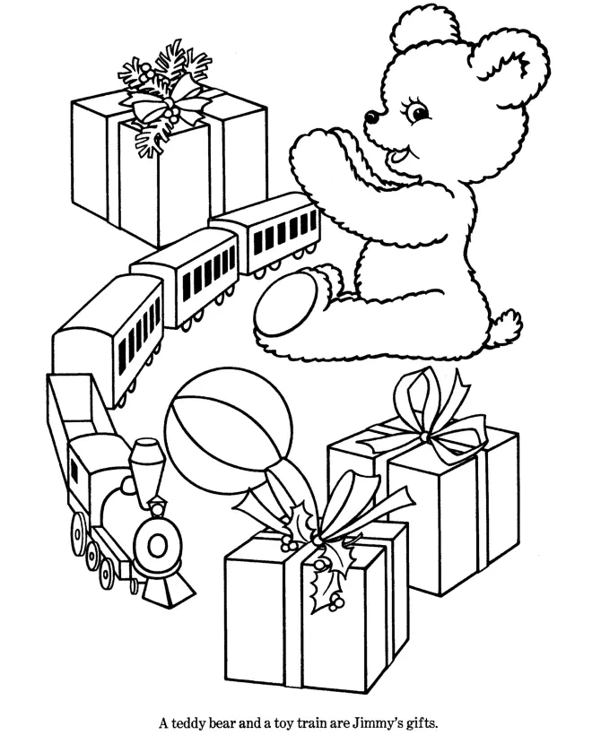Desenhos de Presente de Natal Para Colorir 31