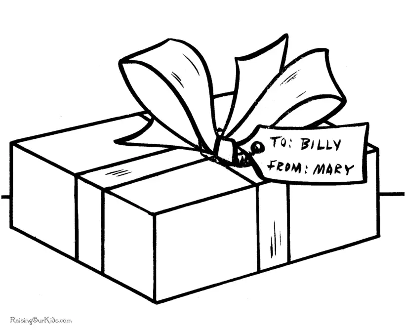 Desenhos de Presente de Natal Para Colorir 5