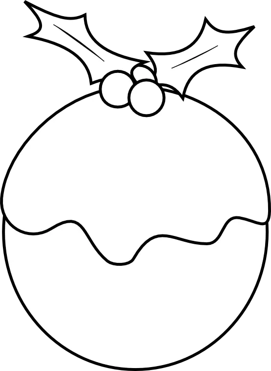 Desenhos de Pudim de Natal Para Colorir 6